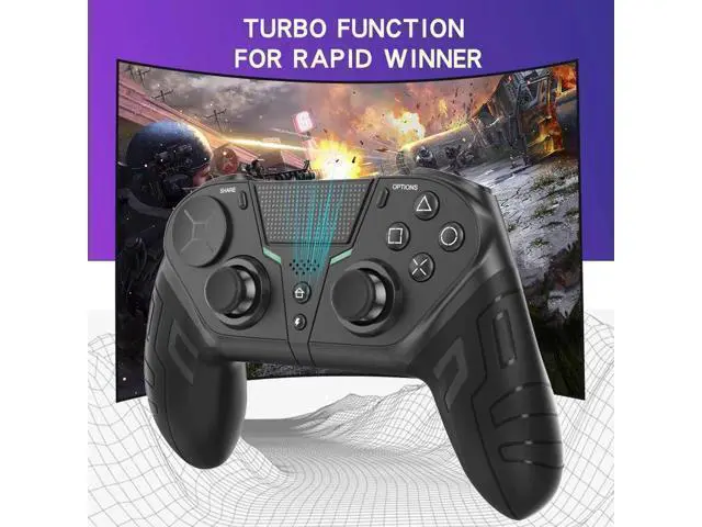Alt view image 5 of 7 - WISDUM Wireless Game PS4 Gamepad Controller For PS4 Elite/Slim/Pro Console For Dualshock 4 Gamepad With Programmable Back Button Support PC Black