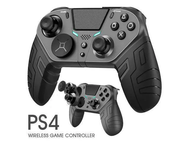 Alt view image 7 of 7 - WISDUM Wireless Game PS4 Gamepad Controller For PS4 Elite/Slim/Pro Console For Dualshock 4 Gamepad With Programmable Back Button Support PC Black