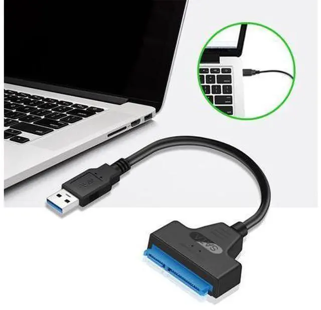 Alt view image 3 of 6 - SATA to USB 3.0 Cable Connector Up to 6G for 2.5 Inch External HDD SSD Hard Drive SATA 3 22 Pin Adapter USB 3.0 to Sata III Cord