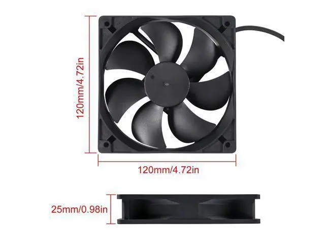 Alt view image 2 of 6 - 2PACK 120mm 5V USB Computer PC Fan, 120mm Fan 5V USB Brushless 12025 120x25mm for Cooling PC Computer Case CPU Coolers Radiators