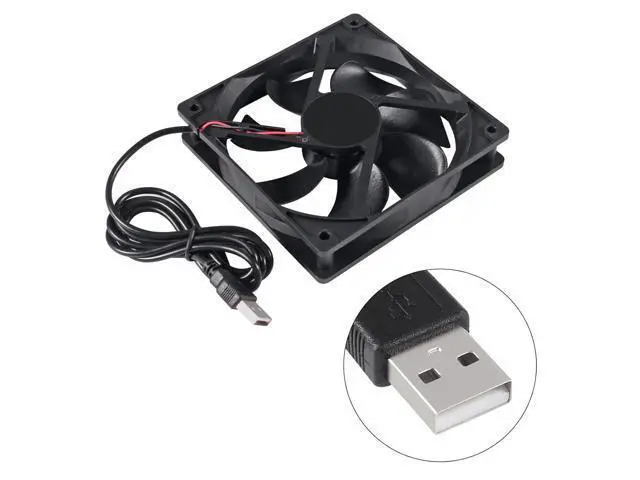 Alt view image 4 of 6 - 2PACK 120mm 5V USB Computer PC Fan, 120mm Fan 5V USB Brushless 12025 120x25mm for Cooling PC Computer Case CPU Coolers Radiators