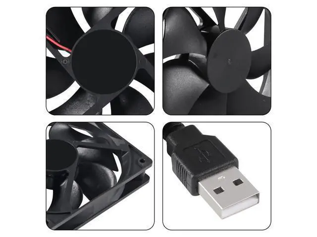 Alt view image 6 of 6 - 2PACK 120mm 5V USB Computer PC Fan, 120mm Fan 5V USB Brushless 12025 120x25mm for Cooling PC Computer Case CPU Coolers Radiators