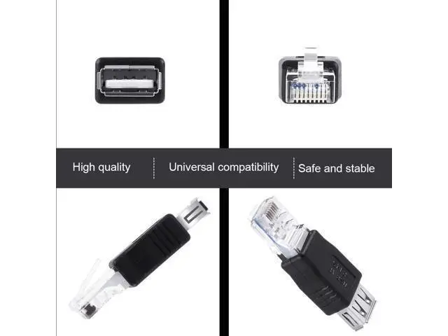 Alt view image 3 of 5 - Ethernet to USB Adapter, 2 PCS USB to Ethernet Adapter, RJ45 Ethernet Male to USB Female Converter, USB to RJ45 Adapter 10Mb/100Mbs Network Connector for Laptops Computers