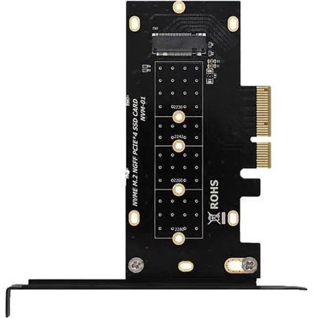 Alt view image 5 of 5 - M.2 NVME SSD to PCIe x4 Card Converter,2230,2242,2260,2280 NVM Express PCI-e Adapter request x4,x8,x16 Slot w/PCI Cover Mounting Bracket
