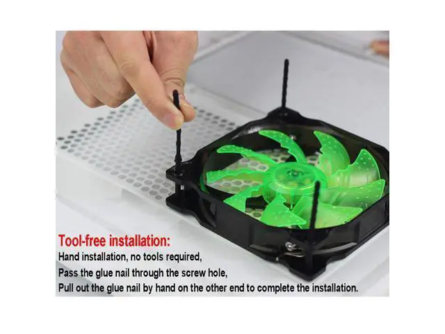 Alt view image 5 of 7 - 20PCS PC Case Fans Computer Cooling Fan Mount Screws, CPU Fan Mounting Pin Rivet Black Soft Rubber Reducing Noise Anti-Vibration Screws 65mm / 2.56in