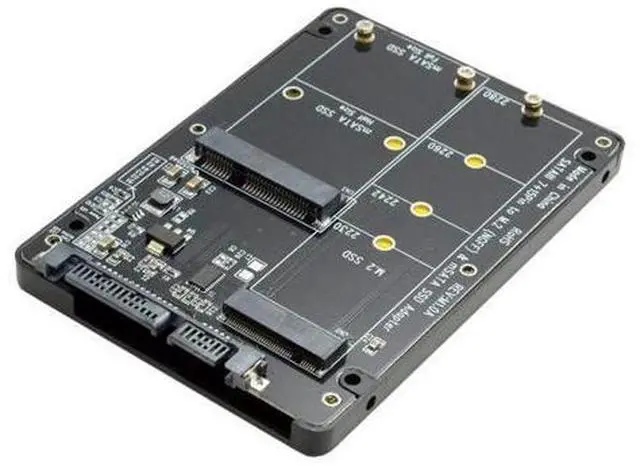 Main image of 2 in 1 Combo M.2 NGFF B-Key & MSATA SSD to SATA 3.0 Adapter Converter Case Enclosure Support SATA Reversion 3.2
