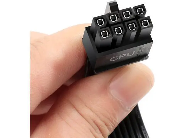 Alt view image 2 of 7 - PSU CPU 8 Pin to Dual 8 (4+4) Pin EPS Cable Male to Male CPU Power Cable for Seasonic Focus Prime ASUS ROG Thor Strix Modular Power Supply (70cm+15cm)