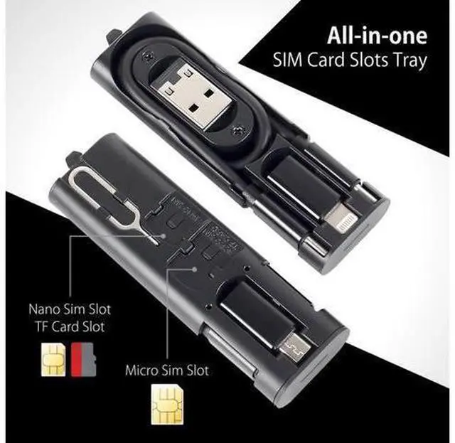 Alt view image 4 of 7 - Travel USB Adapter Multi Charging Cable Kit for All USB Types | Slim Charger Cable Organizer Case | 6 in 1 Adapter for Type C Lightning & USB Connections w/Storage Case | Tech Gift (1 Pack)