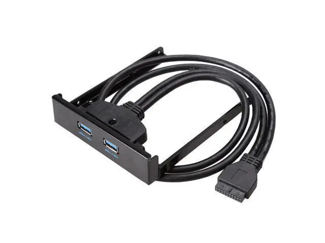 Alt view image 4 of 6 - 3.5inch Floppy Bay Internal 20Pin 2 Ports USB 3.0 Front Panel Bracket Cable