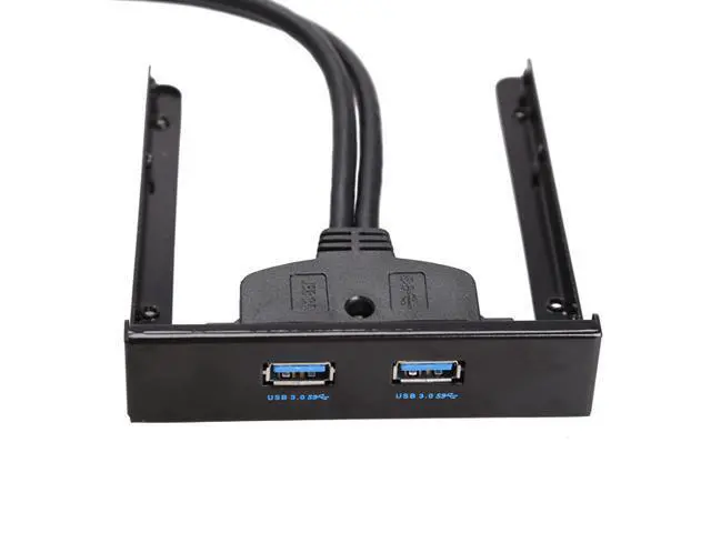 Alt view image 6 of 6 - 3.5inch Floppy Bay Internal 20Pin 2 Ports USB 3.0 Front Panel Bracket Cable
