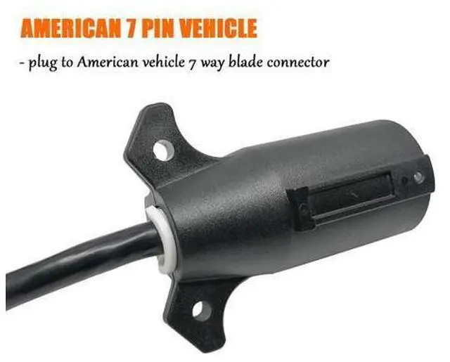 Alt view image 5 of 7 - CARROFIX Trailer Light Adapter Converter US Vehicle 7-Way Plug to European 13-Pin Round Connector