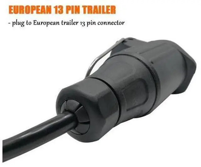 Alt view image 6 of 7 - CARROFIX Trailer Light Adapter Converter US Vehicle 7-Way Plug to European 13-Pin Round Connector