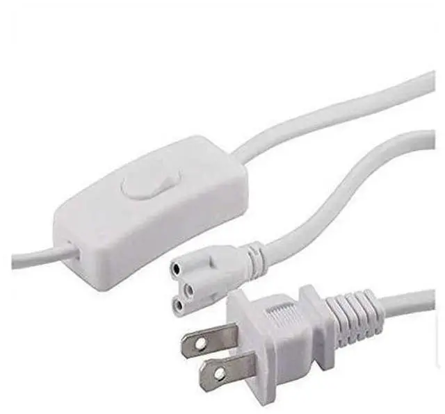 Alt view image 2 of 7 - T5 T8 LED Tube Power Extension Cable with On/Off Switch, LED Light Fixture Extension Cable Wire 6FT/1.8M, White