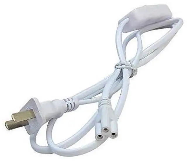 Alt view image 3 of 7 - T5 T8 LED Tube Power Extension Cable with On/Off Switch, LED Light Fixture Extension Cable Wire 6FT/1.8M, White