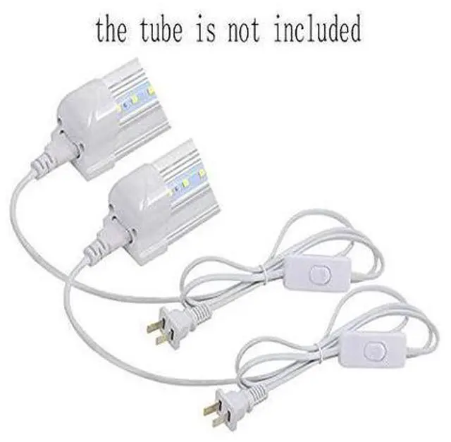Alt view image 6 of 7 - T5 T8 LED Tube Power Extension Cable with On/Off Switch, LED Light Fixture Extension Cable Wire 6FT/1.8M, White