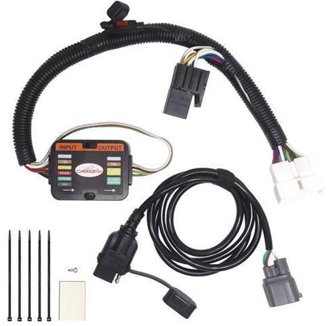 Main image of CARROFIX Custom-Fit Vheicle Wiring Kit with 4 Way Flat Trailer Connector for 2012-2015 Honda Pilot with Factory Tow Package