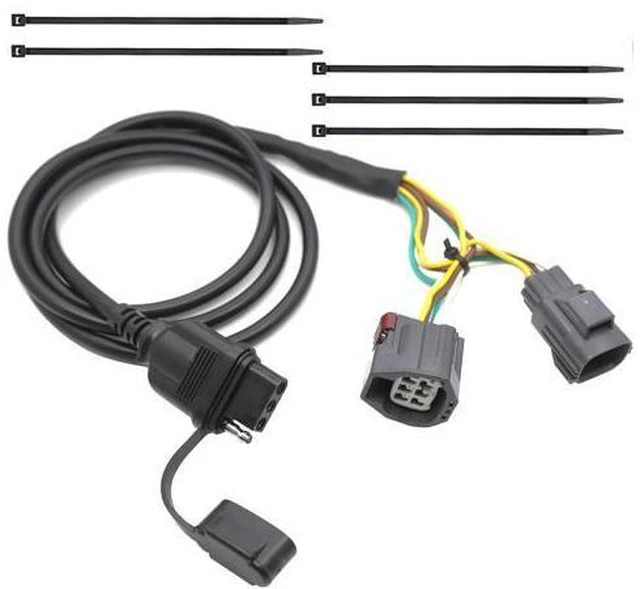 Main image of CARROFIX 4 Way Flat Tow Hitch Trailer Wiring Harness for 2007-2018 Jeep Wrangler JK Models 69"