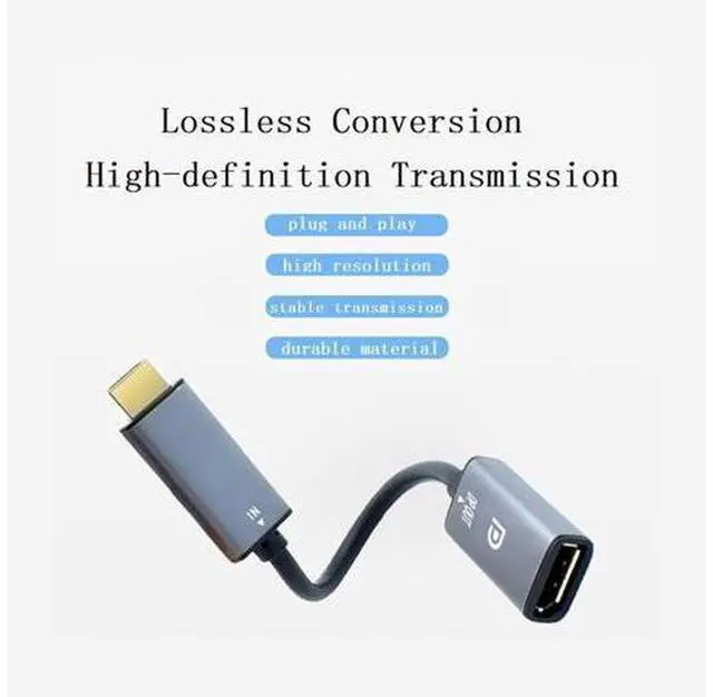Alt view image 3 of 7 - HDMI to DisplayPort Adapter 4K@60Hz High Speed HDMI Male to DP Female Converter Cable Compatible for PC Graphics Card Laptop Mini NS PS5/4 Xbox One/360