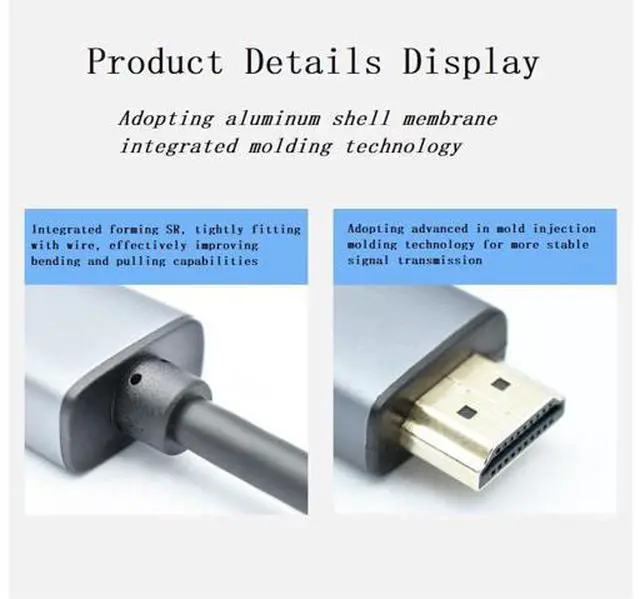 Alt view image 5 of 7 - HDMI to DisplayPort Adapter 4K@60Hz High Speed HDMI Male to DP Female Converter Cable Compatible for PC Graphics Card Laptop Mini NS PS5/4 Xbox One/360