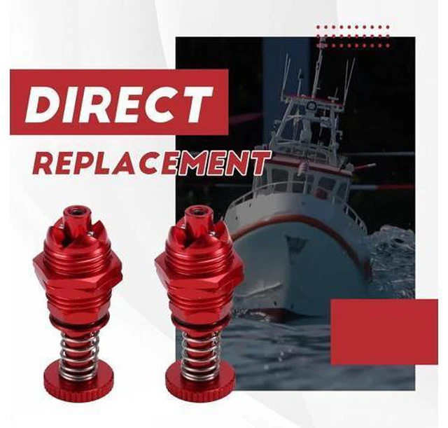 Alt view image 5 of 7 - 2Pcs 35mm Height Push Butto Hatch Cabin Spring Cover Lock for RC Boat Ship Body Shell Spare Parts Red