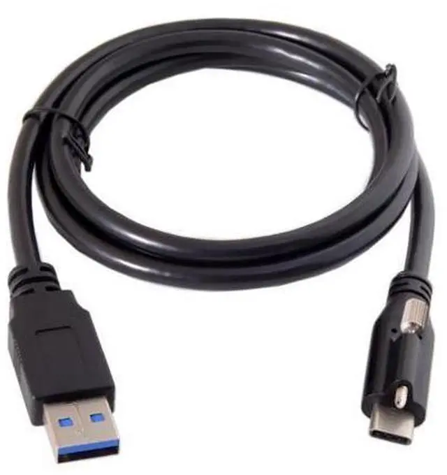 Alt view image 3 of 3 - CY USB 3.1 Type-C Locking Connector to Standard USB3.0 Data Cable 1.2m With Panel Mount Screw