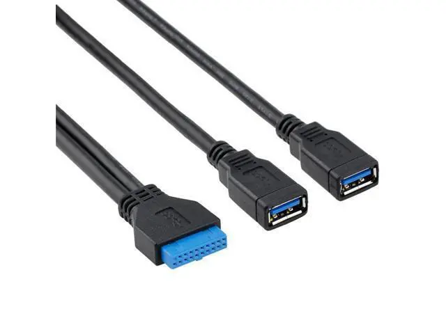 Main image of 2 Ports USB 3.0 Female to Motherboard 20pin Header Cable 10cm