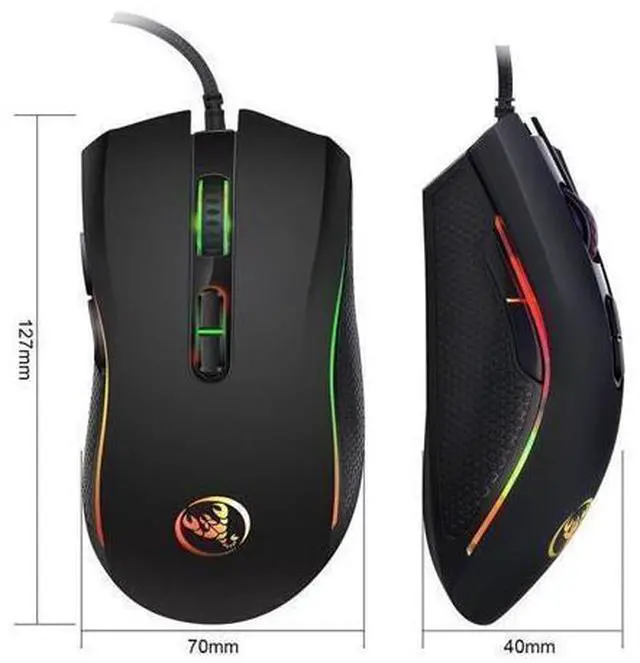 Alt view image 6 of 7 - A869 USB Wired Mouse Gaming Mouse 3200DPI 7 Button 7 Color LED Optical Computer Player Mice Gaming Mouse for Pro Gamer Mice