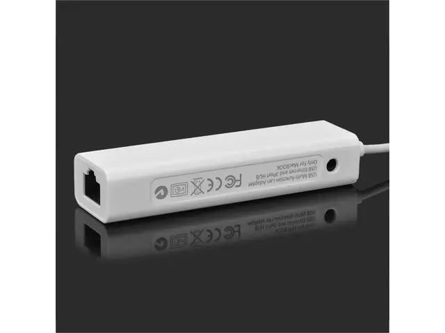 Alt view image 3 of 3 - RJ45 USB 2.0 Network Lan Card Ethernet adapter W/ 3 Ports USB - White/RJ45 USB 2.0 Network Lan Card Ethernet adapter W/ 3 Ports USB - White