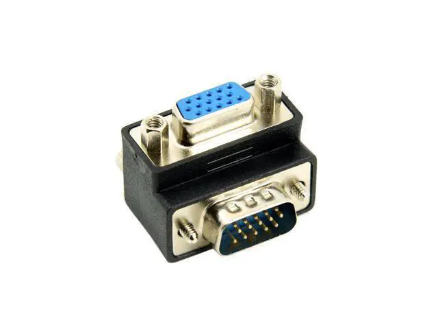 Alt view image 2 of 5 - Right Angled 270 Degree VGA SVGA 15pin Male to Female extension Adapter
