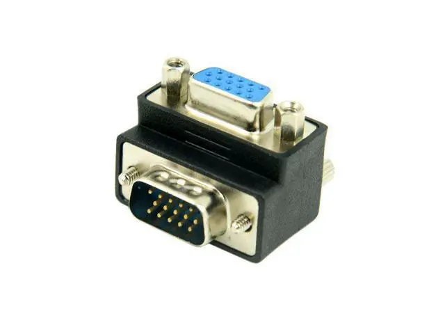 Alt view image 5 of 5 - Right Angled 270 Degree VGA SVGA 15pin Male to Female extension Adapter