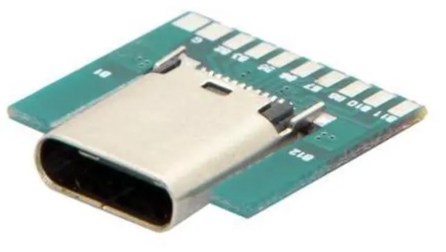 Alt view image 3 of 5 - USB 3.1 Type C Female Socket Connector Plug SMT Type With PC Board DIY 24pin
