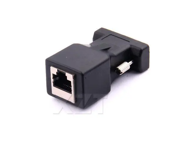 Alt view image 3 of 6 - 10pcs/Lot Hot Selling VGA Extender Male To Lan Cat5 Cat5e RJ45 Ethernet Female Adapter RJ45 to VGA adpater
