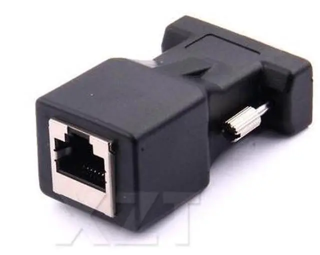 Alt view image 6 of 6 - 10pcs/Lot Hot Selling VGA Extender Male To Lan Cat5 Cat5e RJ45 Ethernet Female Adapter RJ45 to VGA adpater