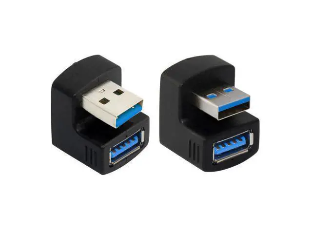 Alt view image 3 of 3 - A Male to Female Extension 180 Degree 5Gbps 1 Set Up & Down Angled USB 3.0 Adapter