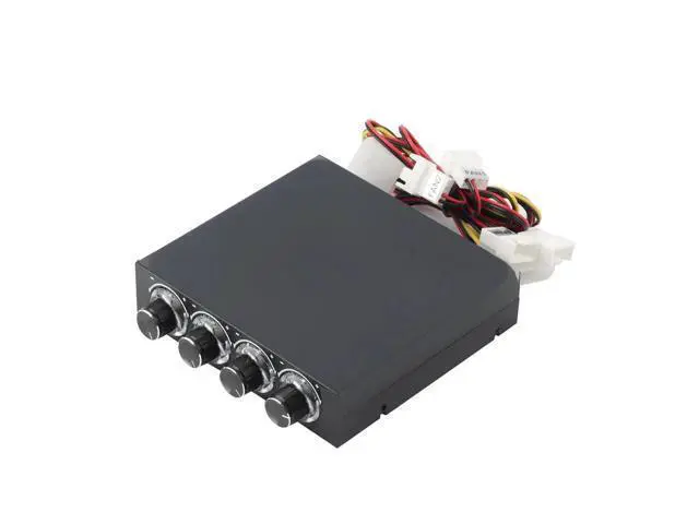 Alt view image 6 of 7 - 3.5inch Fan Speed Controller Led Cooling Front Panel PC HDD CPU 4 Channel 6V to 12V Computer Case Ball Bearing 2 Lines Plastic