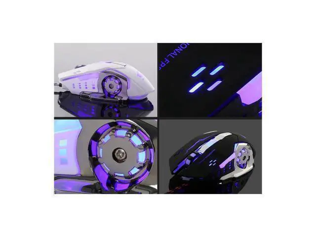 Alt view image 5 of 6 - 6 Button 4000 DPI USB Wired Mechanical Gaming Mouse Mice 4 LED Backlit Optical Professional Game Mouse Mice for PC Laptop