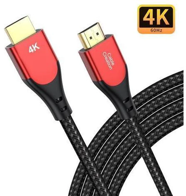 Alt view image 6 of 7 - HDMI Cable 4K@60Hz, 6ft Highly-Speed 18Gbps, 4K HDR, 3D, Grey Male to Male Braided HDMI Cord for TV, Monitor, Xbox One, PS4 and More
