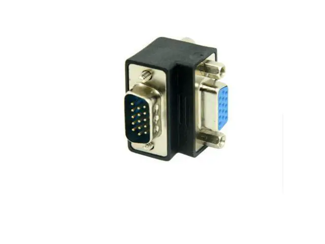 Alt view image 4 of 6 - 10pcs/Lot 90 Degree Down Right Angled VGA SVGA Male To VGA 15Pin Female Monitor converter Adapter for PC Laptop TV