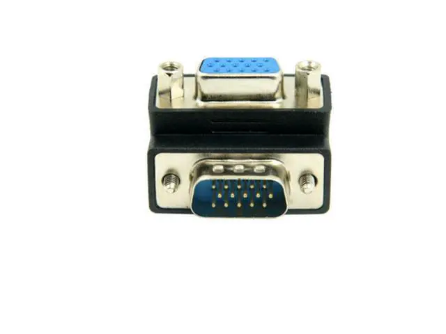 Alt view image 5 of 6 - 10pcs/Lot 90 Degree Down Right Angled VGA SVGA Male To VGA 15Pin Female Monitor converter Adapter for PC Laptop TV