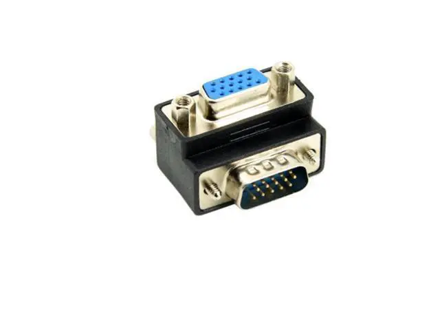 Alt view image 6 of 6 - 10pcs/Lot 90 Degree Down Right Angled VGA SVGA Male To VGA 15Pin Female Monitor converter Adapter for PC Laptop TV