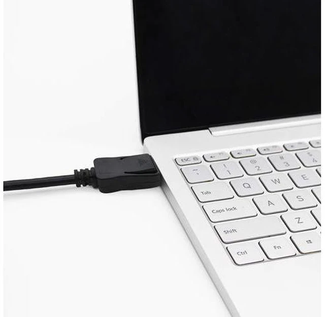 Alt view image 6 of 7 - Right Angle Displayport 1.4 Cable Left Angled Displayport Cable, B 90-Degree Angled Displayport Cable V1.4 6FT/1.8M up to 8K/60Hz, 4K/144Hz Supported