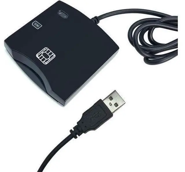 Alt view image 5 of 7 - EMV SIM eID Smart Chip Card Reader Writer Programmer #N68 DOD Military USB Common Access CAC Smart Card Reader + SDK Kit, Compatible Windows (Black)