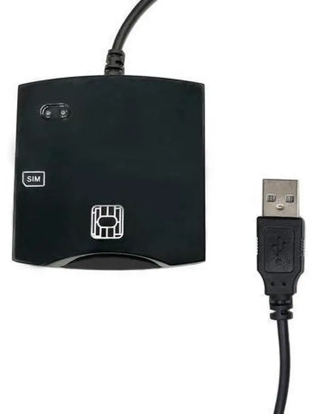 Alt view image 6 of 7 - EMV SIM eID Smart Chip Card Reader Writer Programmer #N68 DOD Military USB Common Access CAC Smart Card Reader + SDK Kit, Compatible Windows (Black)
