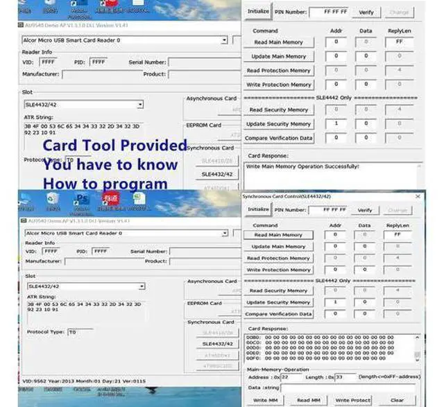 Alt view image 7 of 7 - EMV SIM eID Smart Chip Card Reader Writer Programmer #N68 DOD Military USB Common Access CAC Smart Card Reader + SDK Kit, Compatible Windows (Black)