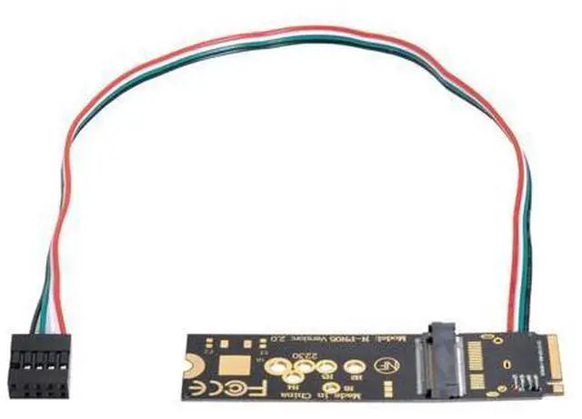 Alt view image 3 of 3 - NGFF Key-A/E WiFi Wireless Card to PCI-E M.2 NGFF Key-M NVME SSD Adapter for AX200 Wifi 6 Bluetooth 5.1