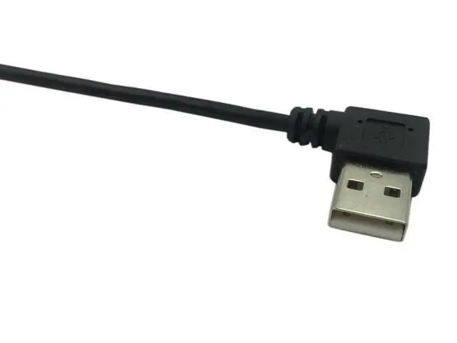 Alt view image 6 of 7 - 9Inch Micro USB Cable Combo Left & Right Angle Micro USB 5 Pin Male to USB 2.0 Type A Right Angle Male Data Sync and Charge Cable (Black)(2-Pack) R