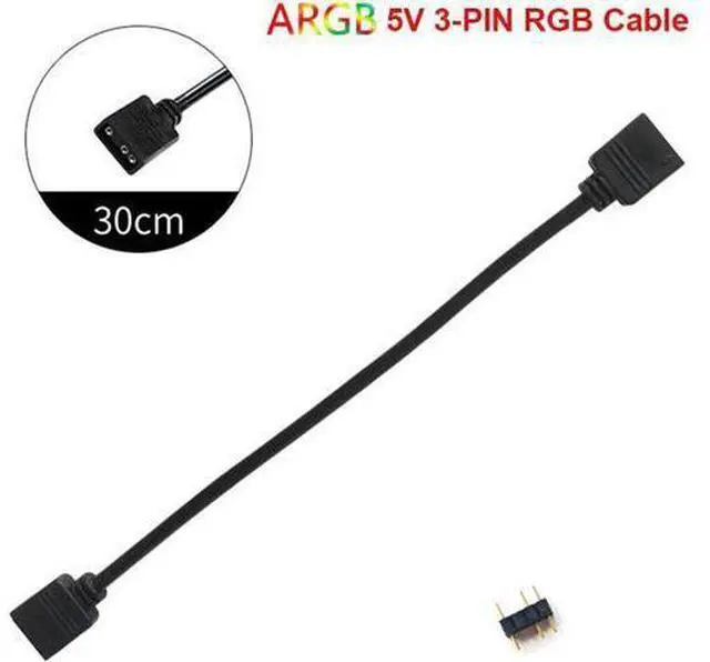 Alt view image 5 of 6 - 5 Pack 5V 3-Pin RGB Female to Female RBW LED Strip Extension Cable w/ Gender Changer Adapter - 1 Foot