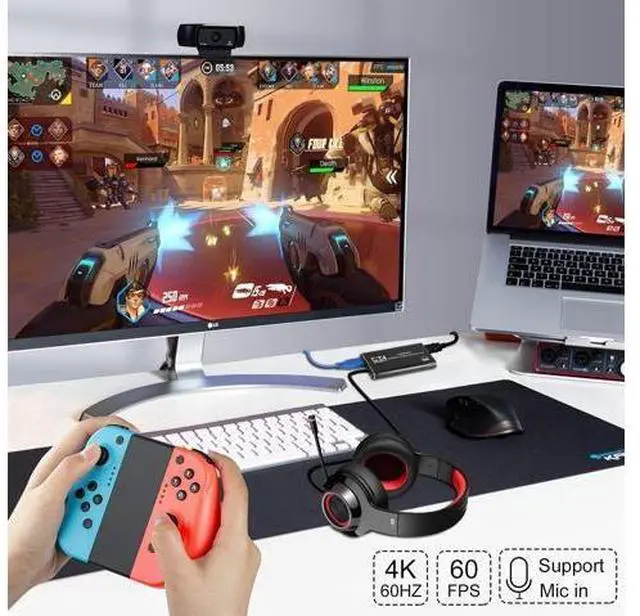Alt view image 3 of 7 - Capture Card Nintendo Switch, 4K HDMI Video Capture Card, 1080P 60FPS, HDMI to USB 3.0 Capture Card for Streaming Work with Camera/Xbox/PS4/PS5/PC/OBS