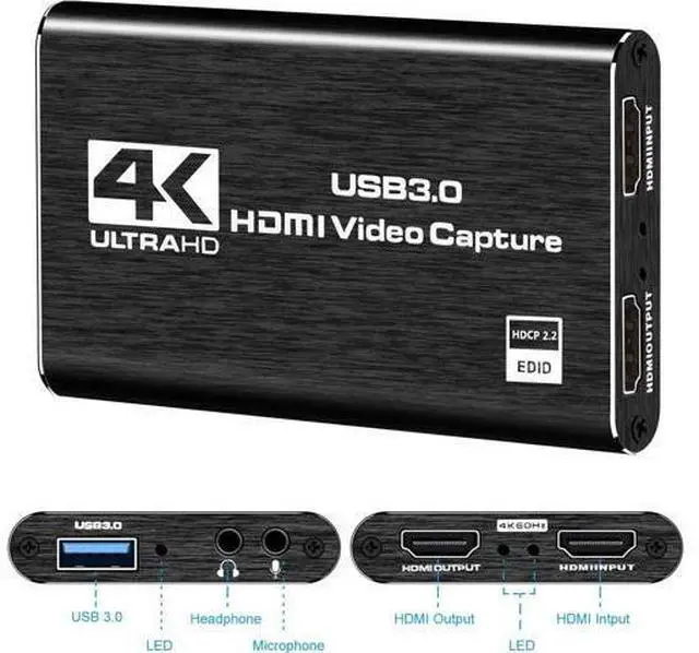 Alt view image 6 of 7 - Capture Card Nintendo Switch, 4K HDMI Video Capture Card, 1080P 60FPS, HDMI to USB 3.0 Capture Card for Streaming Work with Camera/Xbox/PS4/PS5/PC/OBS