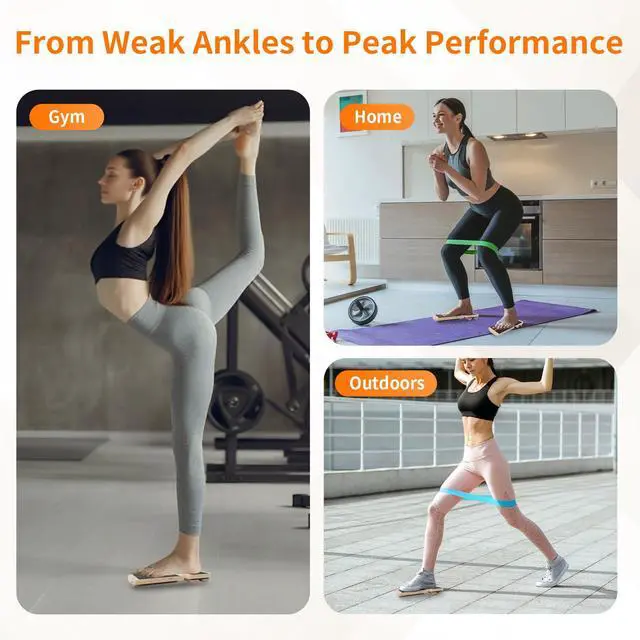 Alt view image 5 of 6 - Ankle Balance Board Foot Strengthener - Single Leg Balance Board Foot Exerciser for Sprained Ankle,Posture Corrector, Physical Therapy for Plantar Fasciitis and Toe Stretcher Board for Gym Home